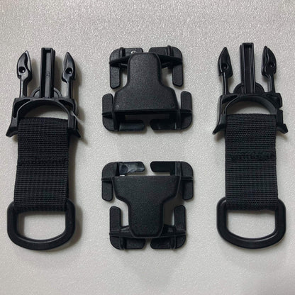 PALS/MOLLE D-Ring Acetal Every Which Way Quick Side Release Buckle Kit Pair Black Bartact