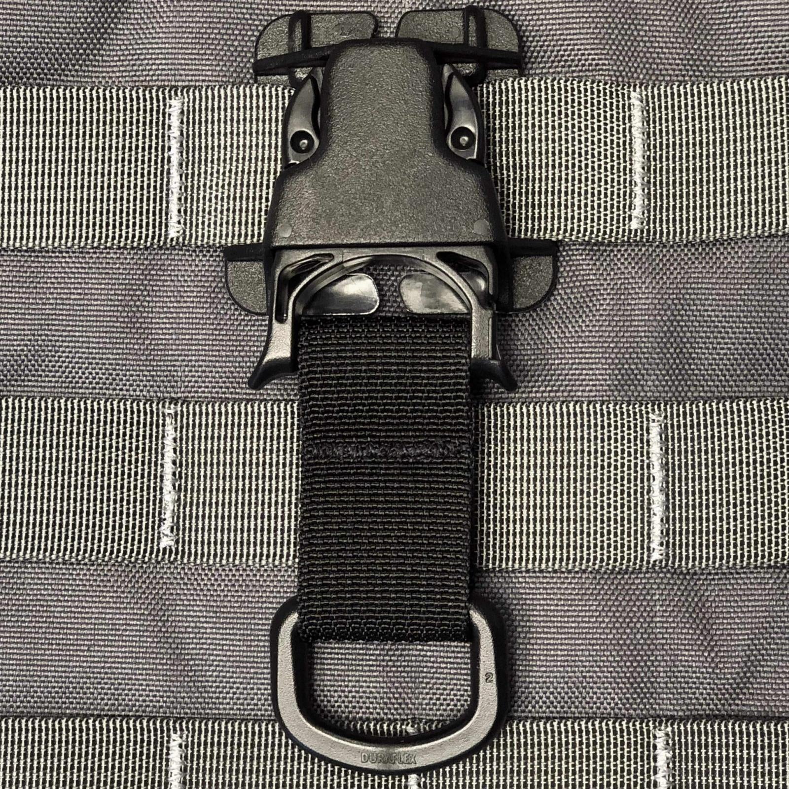 PALS/MOLLE D-Ring Acetal Every Which Way Quick Side Release Buckle Kit Pair Black Bartact-1