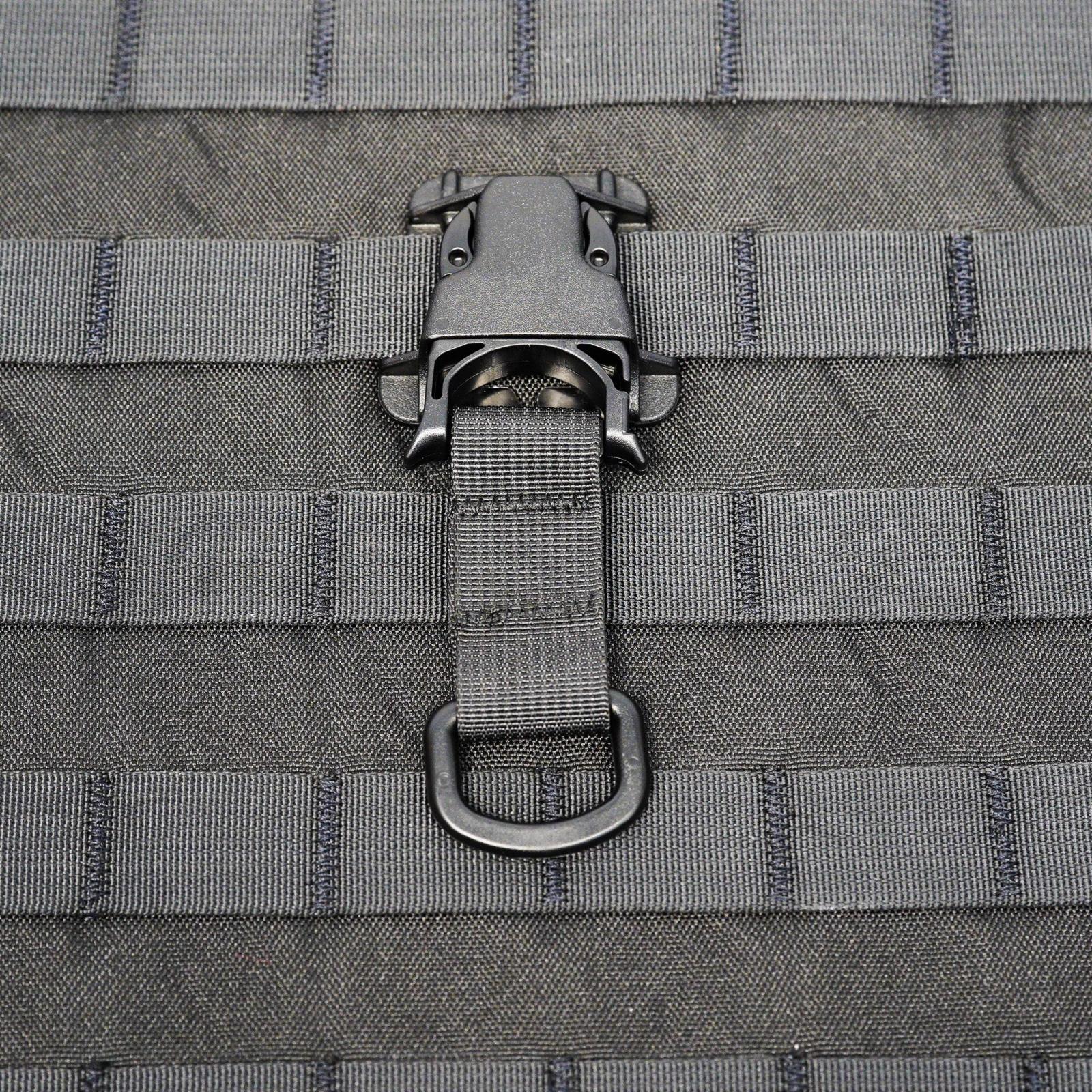 PALS/MOLLE D-Ring Acetal Every Which Way Quick Side Release Buckle Kit Pair Black Bartact-3