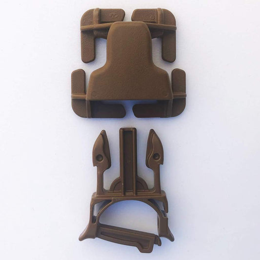 PALS/MOLLE Every Which Way Versa Buckle and Snap Bar Field Repair Male Side Release Buckle Kit 1 Inch Coyote Bartact