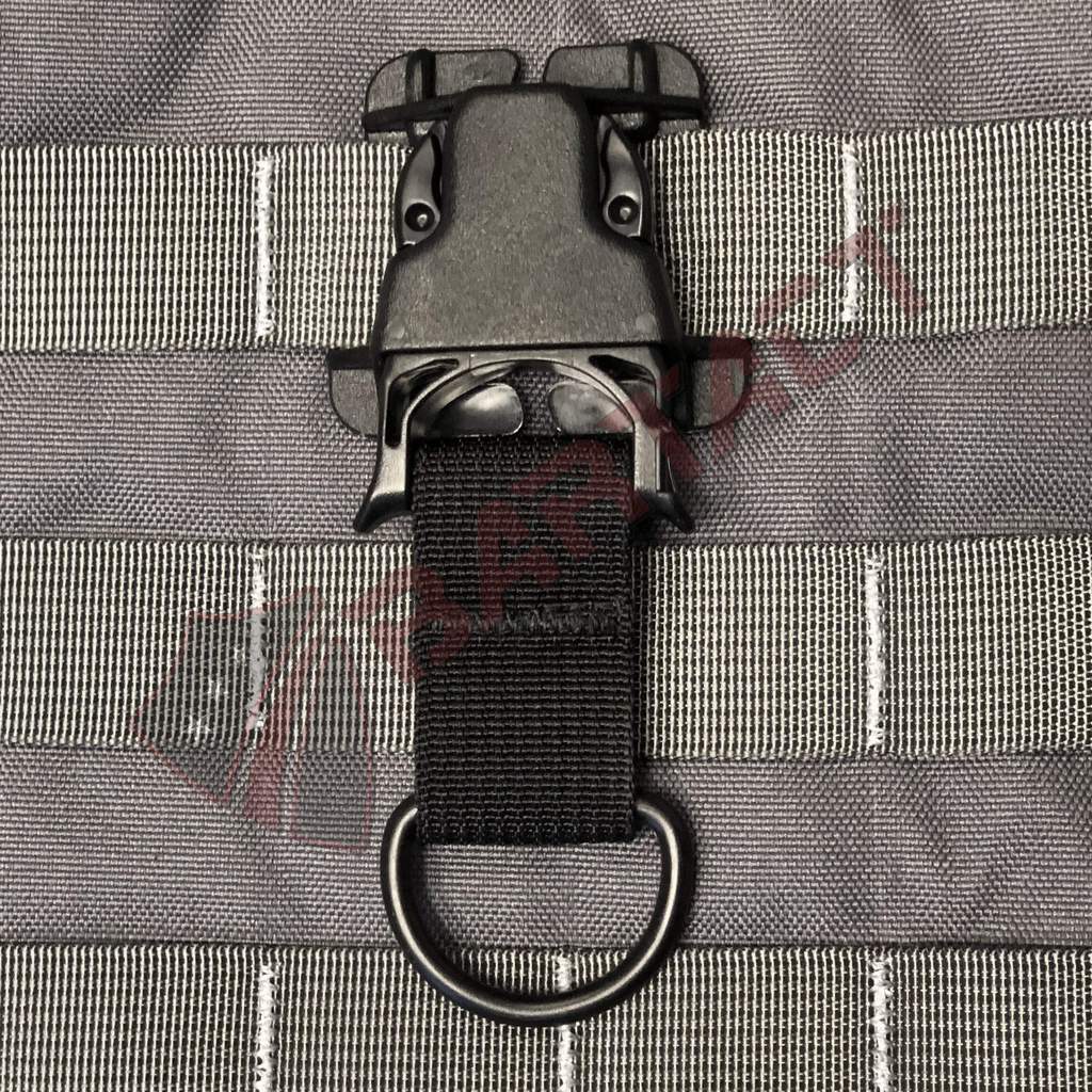 PALS/MOLLE Powdercoated Steel D-Ring w/ Every Which Way Quick Side Release Buckle Kit (Pair of 2) Bartact-1