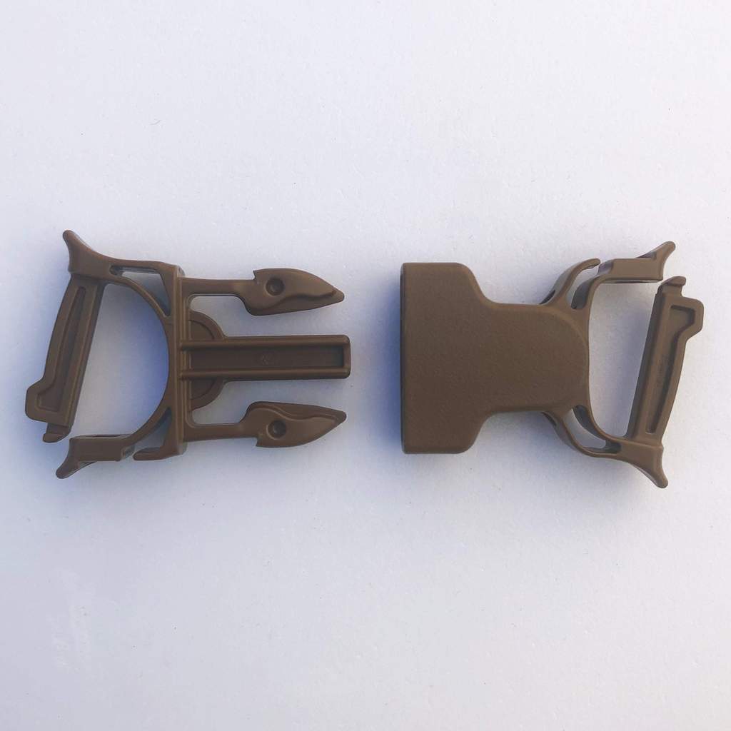 PALS/MOLLE Dual Snap Bar Field Repair Side Release Buckle Kit 1 Inch Male & Female Coyote Bartact-1
