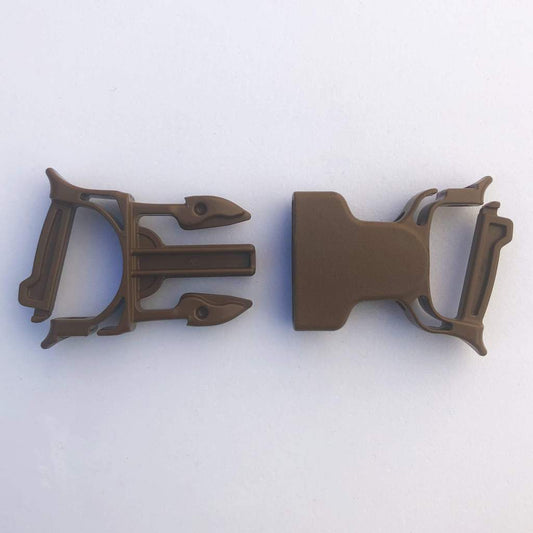 PALS/MOLLE Dual Snap Bar Field Repair Side Release Buckle Kit 1 Inch Male & Female Coyote Bartact-1