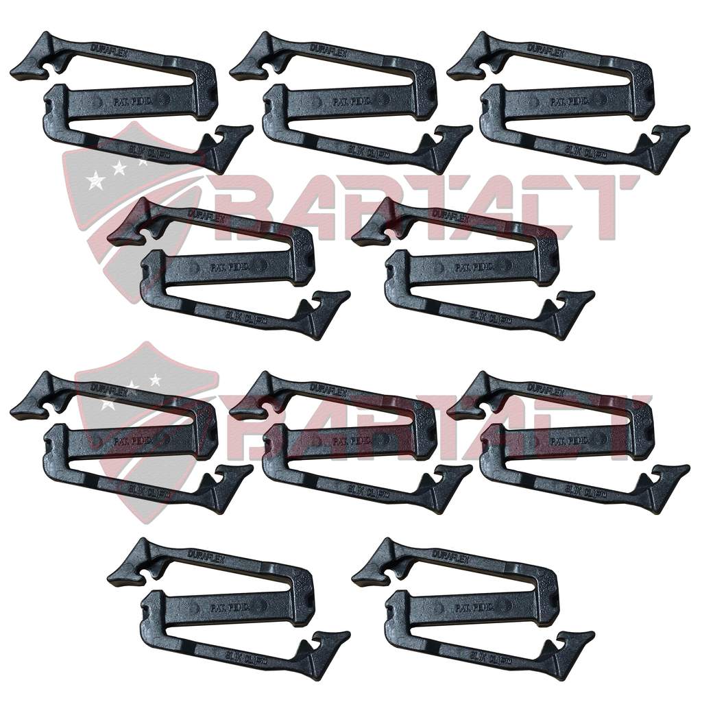 PALS/MOLLE Siamese Slik Clip Field Repair Buckle Kit 1 Inch 10 Pack Bartact