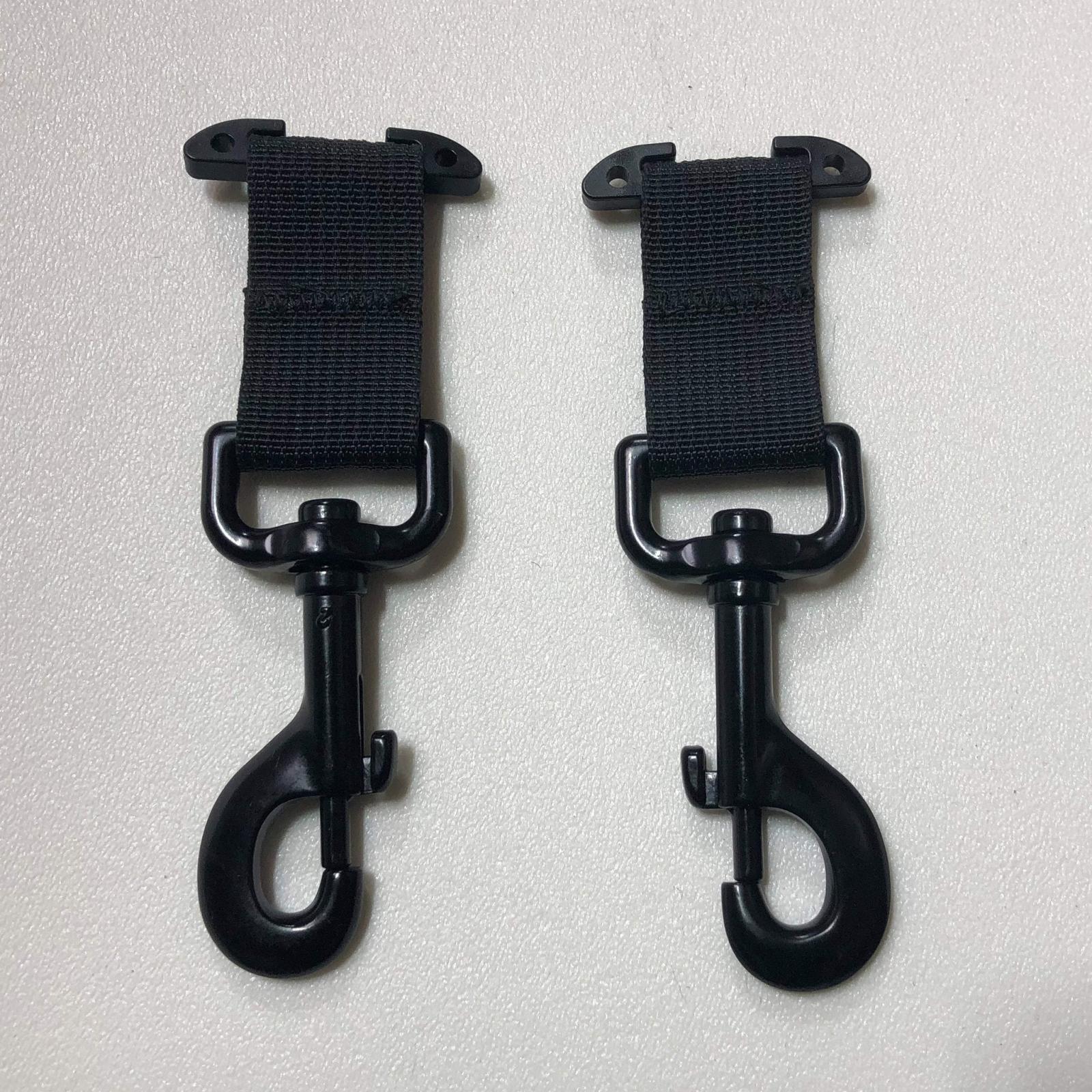MOLLE Attachments, , PALS/MOLLE, T-Bar and Metal Swivel Hooks Pair Black Bartact