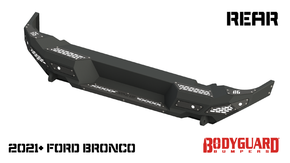 Freedom Rear Bumper For 2021-2025 Ford Bronco Sensor Cutouts Bodyguard Bumpers