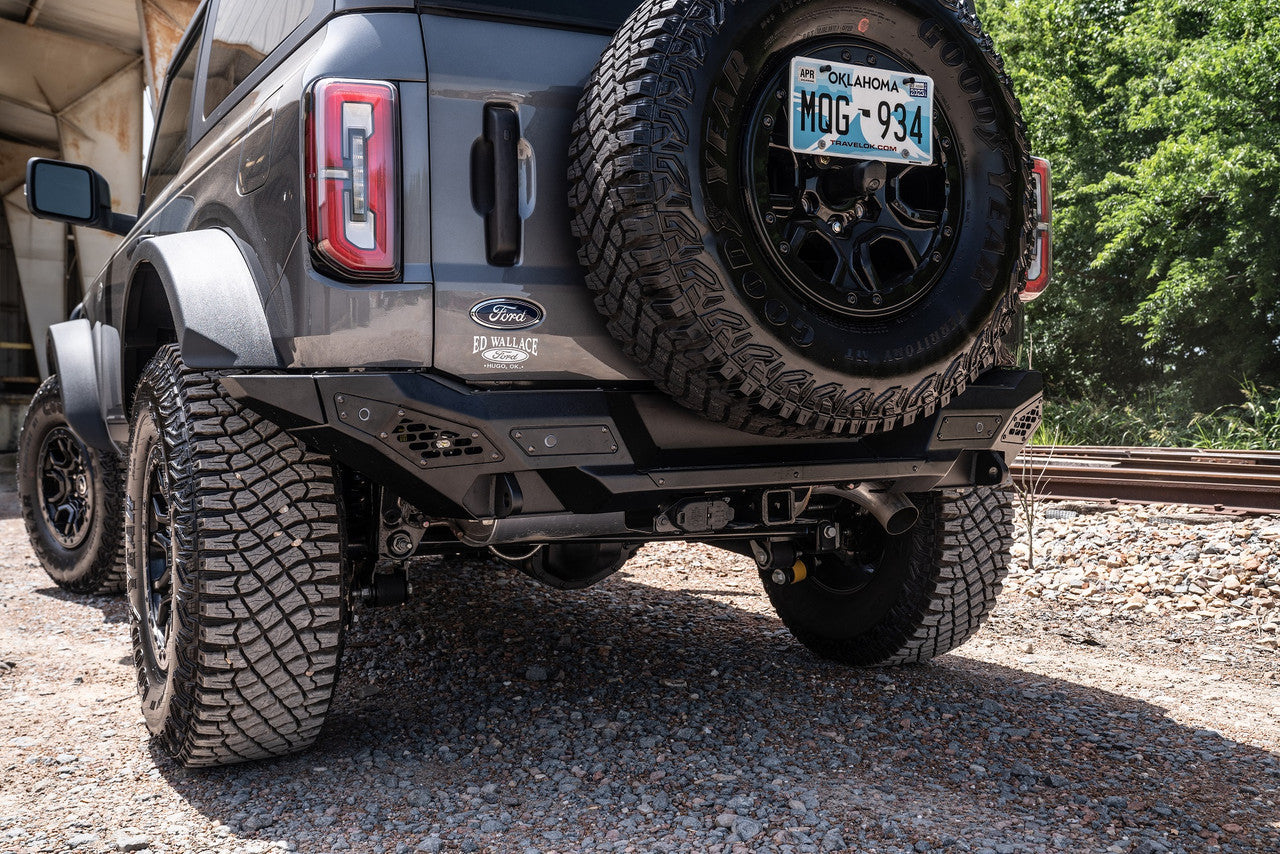 Freedom Rear Bumper For 2021-2025 Ford Bronco Sensor Cutouts Bodyguard Bumpers-1