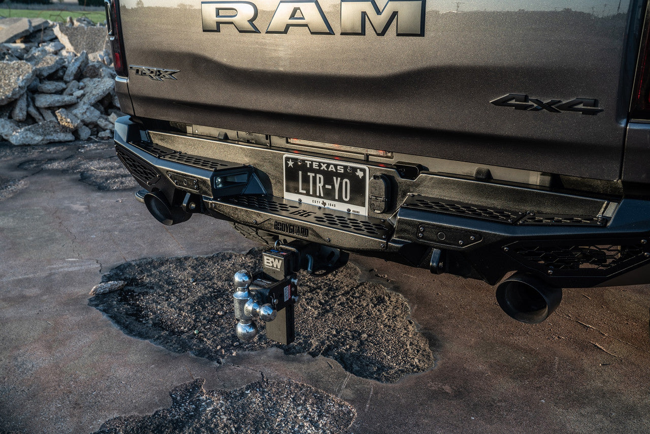 Freedom Rear Bumper For 2021-2024 Ram 1500 TRX Sensor Cutouts Dual exhaust Bodyguard Bumpers-7