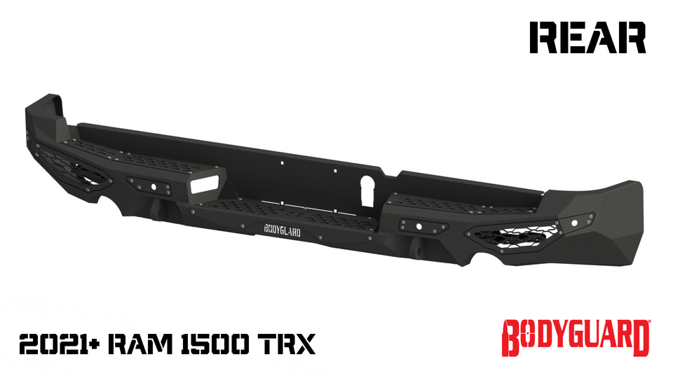 Freedom Rear Bumper For 2021-2024 Ram 1500 TRX Sensor Cutouts Dual exhaust Bodyguard Bumpers