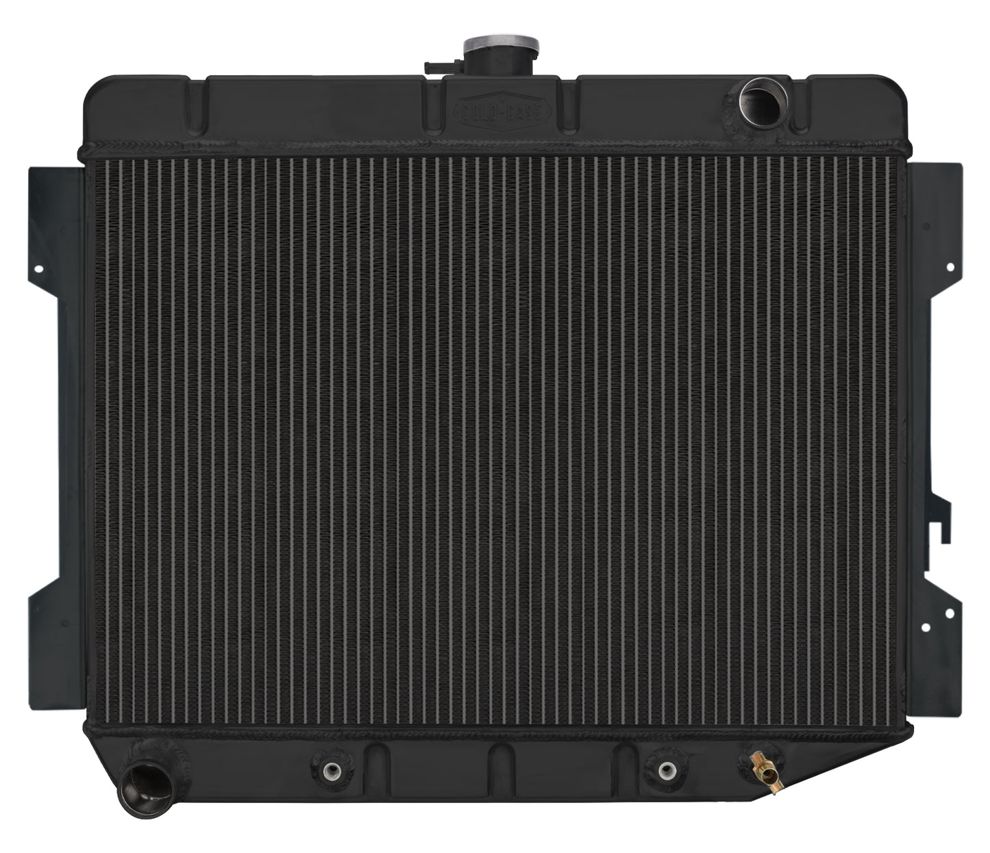 Cold Case Radiators 66-74 B,E Body Challenger Automatic 17 X 26 Inch Aluminum Performance Radiator Black Night Rider Series Cold Case Radiators