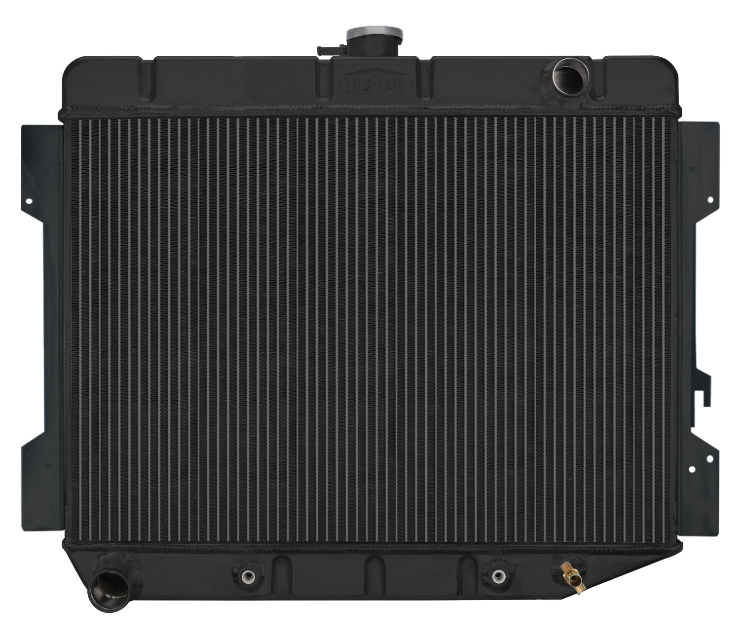 Cold Case Radiators 66-74 B,E Body Challenger Automatic 17 X 26 Inch Aluminum Performance Radiator Black Night Rider Series Cold Case Radiators
