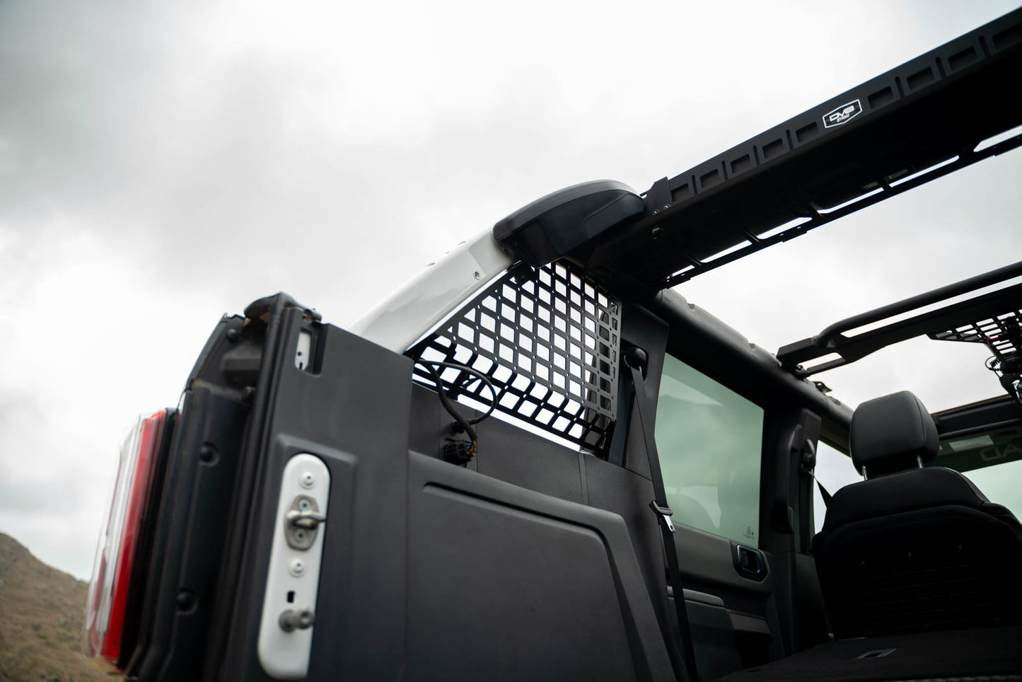 2021 2024 Ford Bronco 4 Door HardTop Only Pocketed Rear Window Molle Panels DV8 Offroad-6