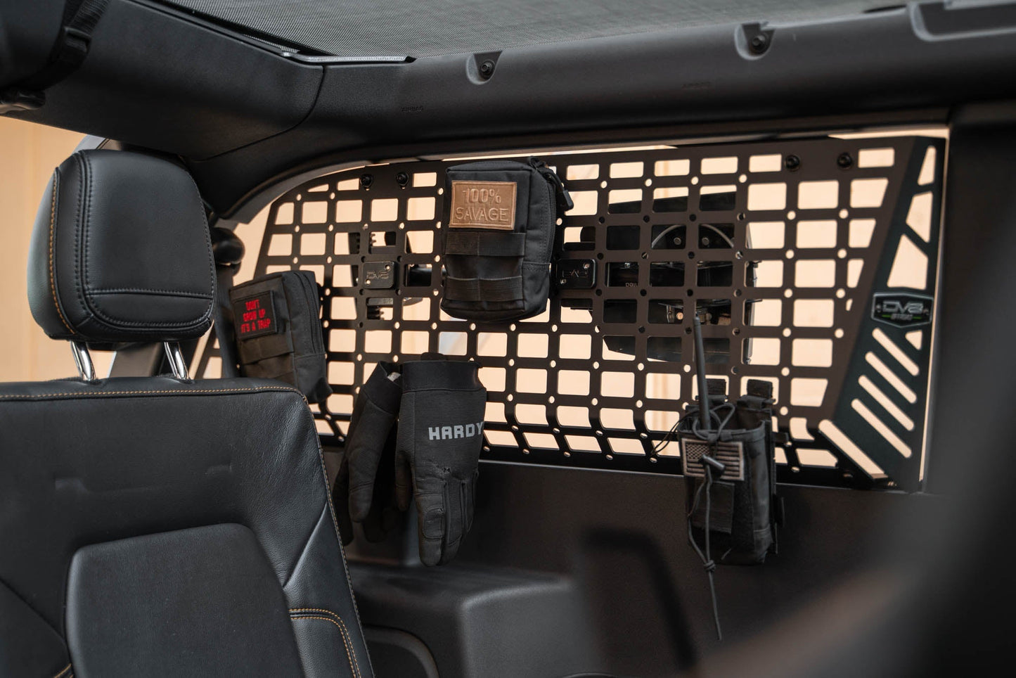 2021 2024 Ford Bronco Rear Window Molle Panels DV8 Offroad-10