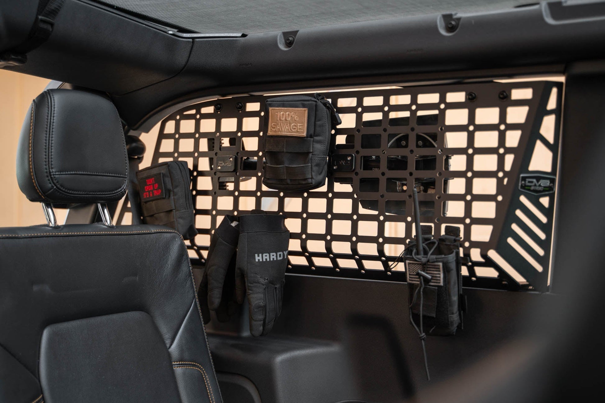 2021 2024 Ford Bronco Rear Window Molle Panels DV8 Offroad-10