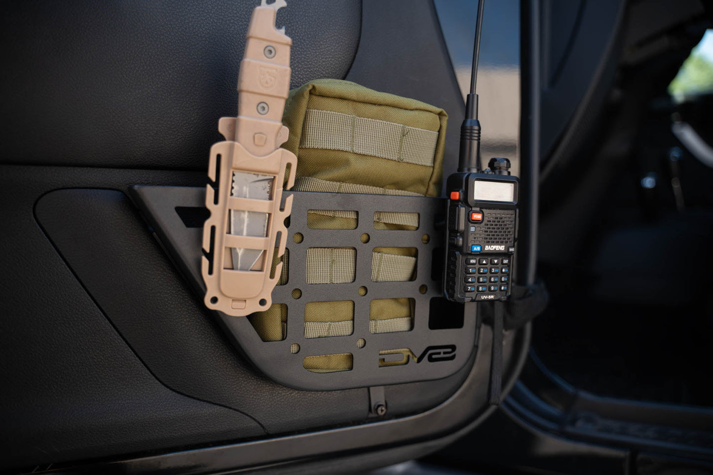 2011 2018 Jeep Wrangler JK 2 Door Slim Front Door ONLY Molle Pockets DV8 Offroad-10