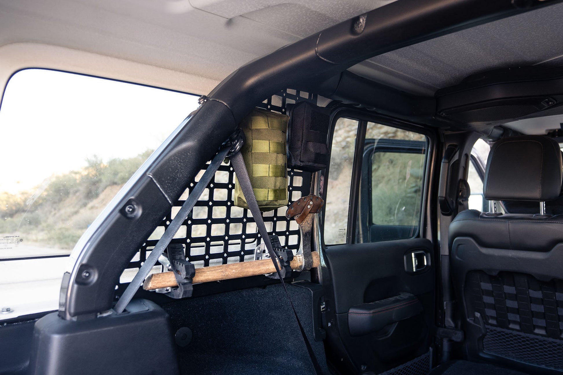 2018 2023 Jeep Wrangler Rear Window Molle Panels DV8 Offroad-3
