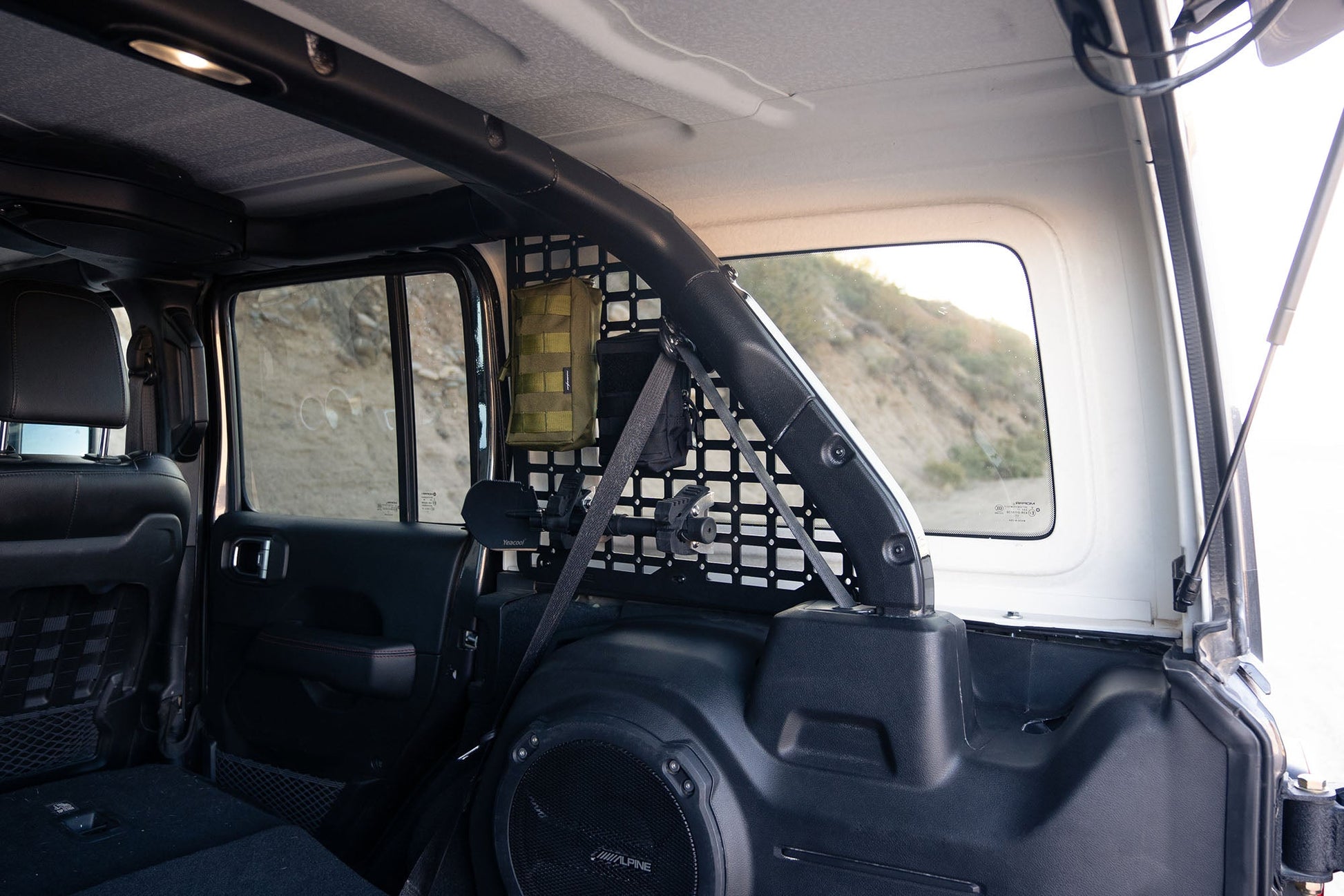 2018 2023 Jeep Wrangler Rear Window Molle Panels DV8 Offroad-4
