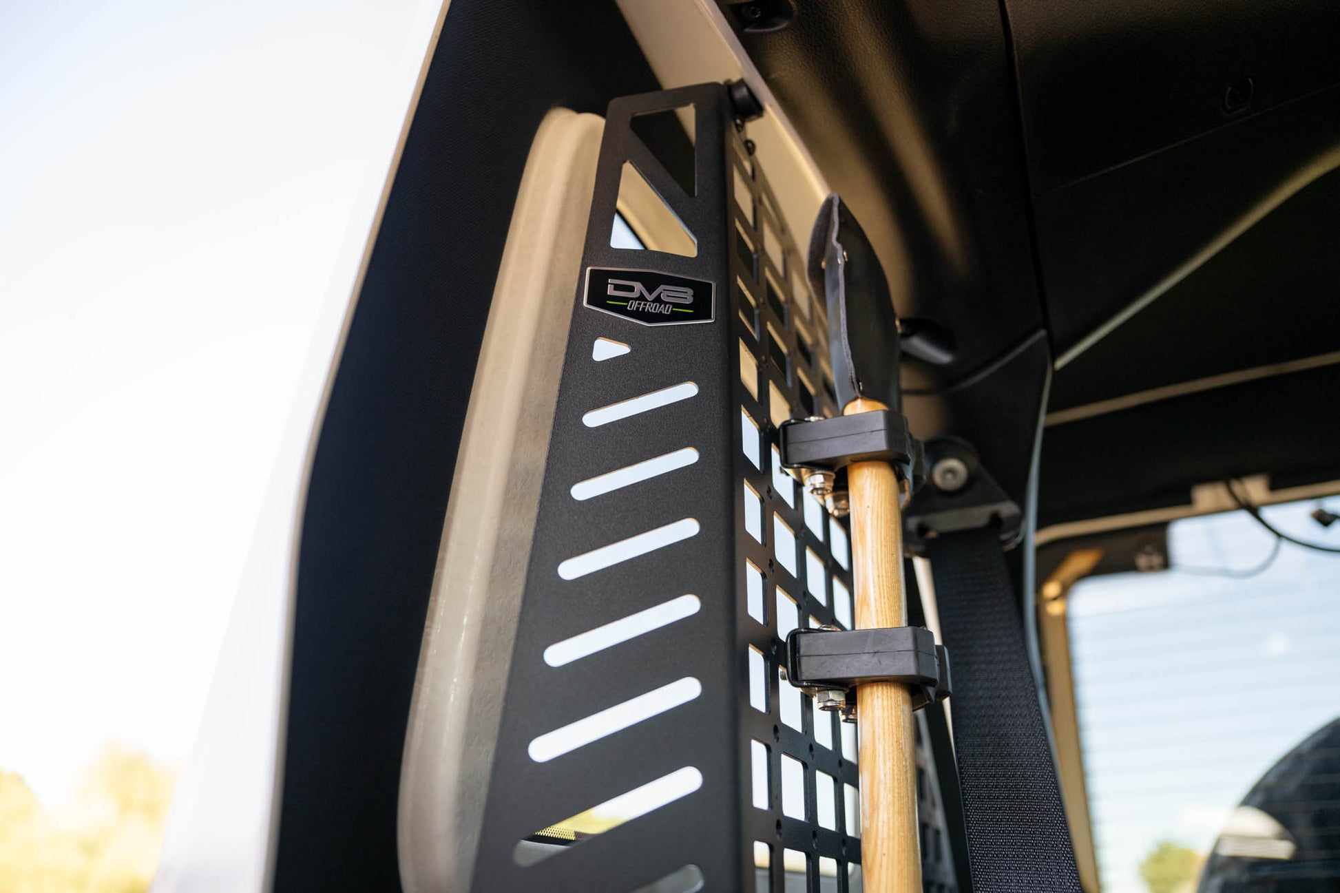 2018 2025 Jeep Wrangler 4 Door Rear Window Pocketed Molle Panels DV8 Offroad-3