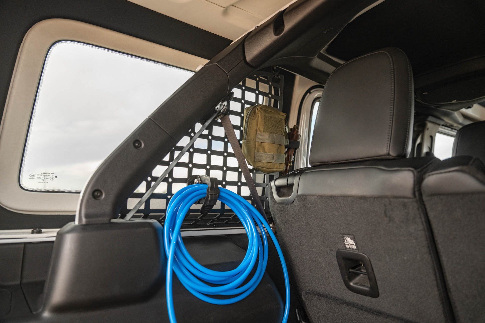 2018 2025 Jeep Wrangler 4 Door Rear Window Pocketed Molle Panels DV8 Offroad-6