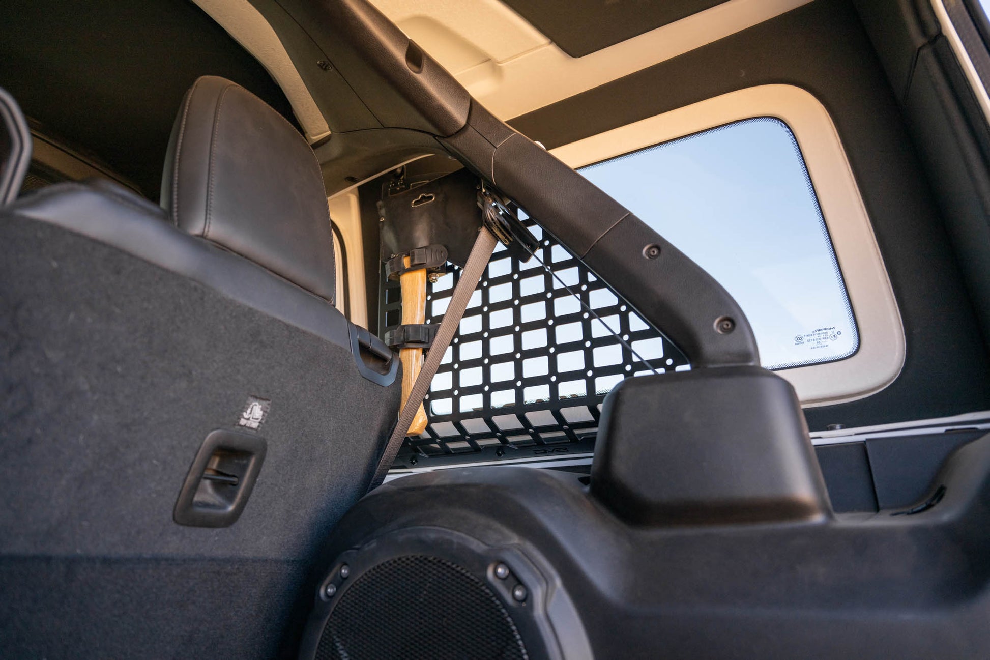 2018 2025 Jeep Wrangler 4 Door Rear Window Pocketed Molle Panels DV8 Offroad-9
