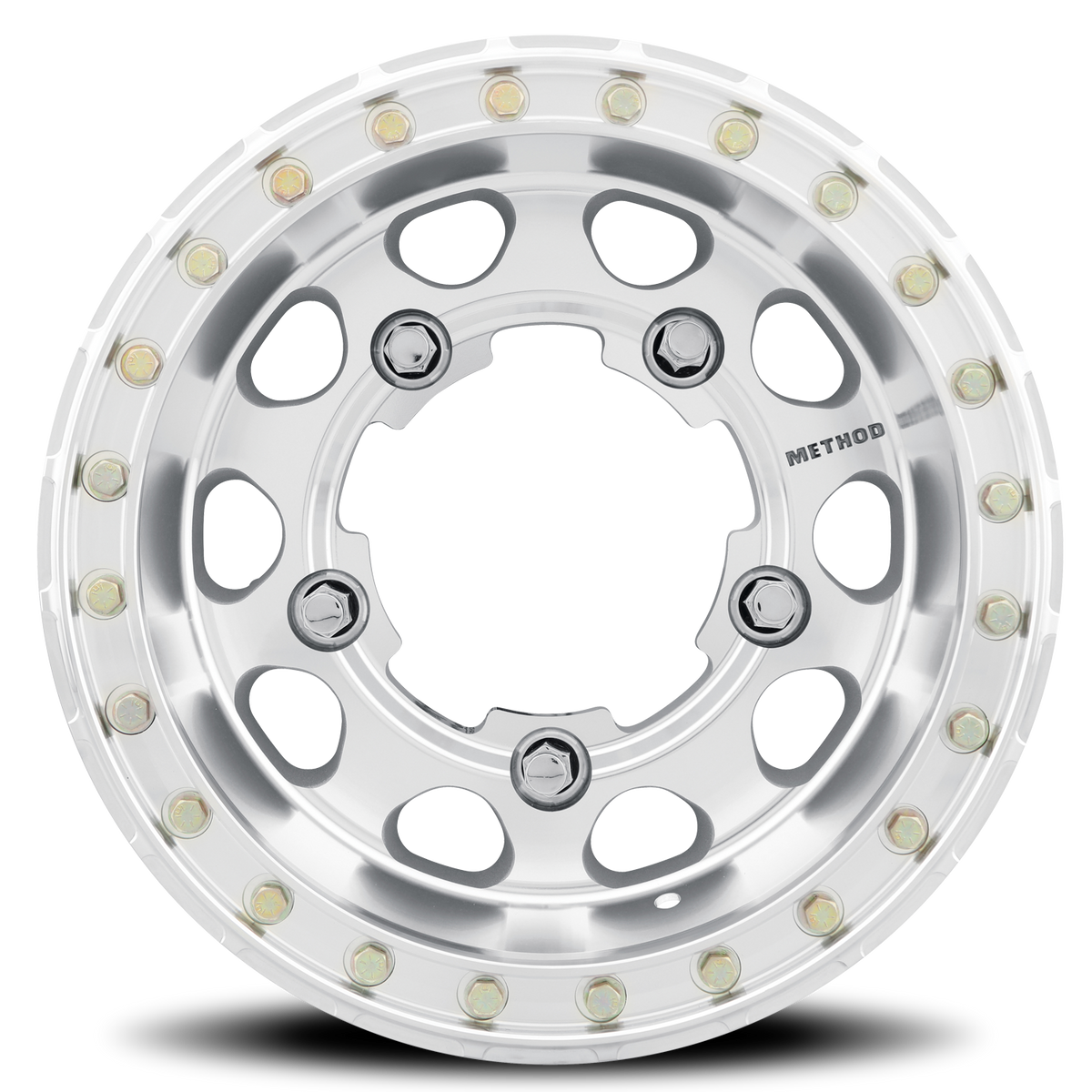 Aluminum 15x4.5 Buggy Beadlock MR103 Bolt Pattern 5 On 205 Offset -25 Lip Size 2.05 Raw Machined Method Race Wheels-2