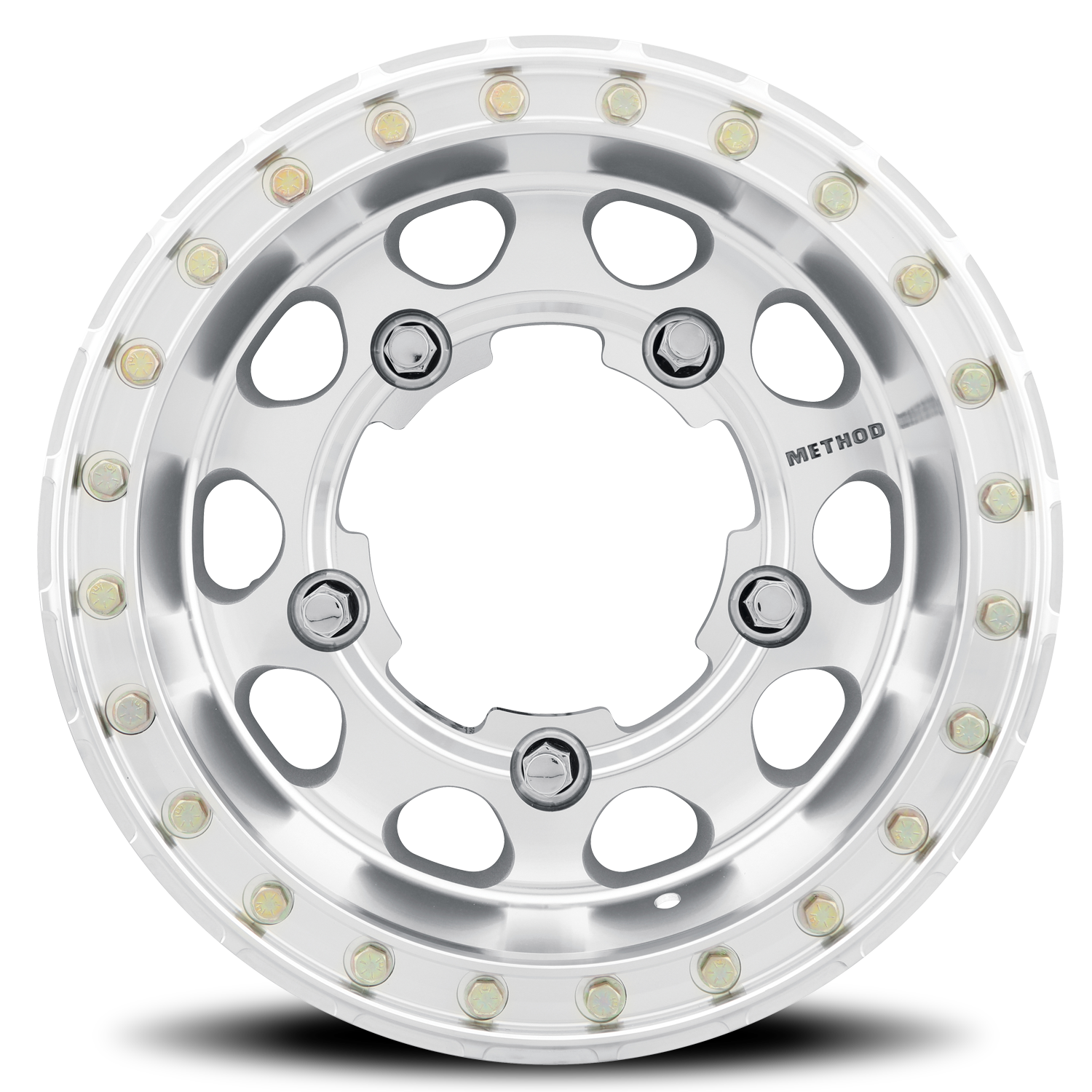 Aluminum 15x4.5 Buggy Beadlock MR103 Bolt Pattern 5 On 205 Offset -25 Lip Size 2.05 Raw Machined Method Race Wheels-2