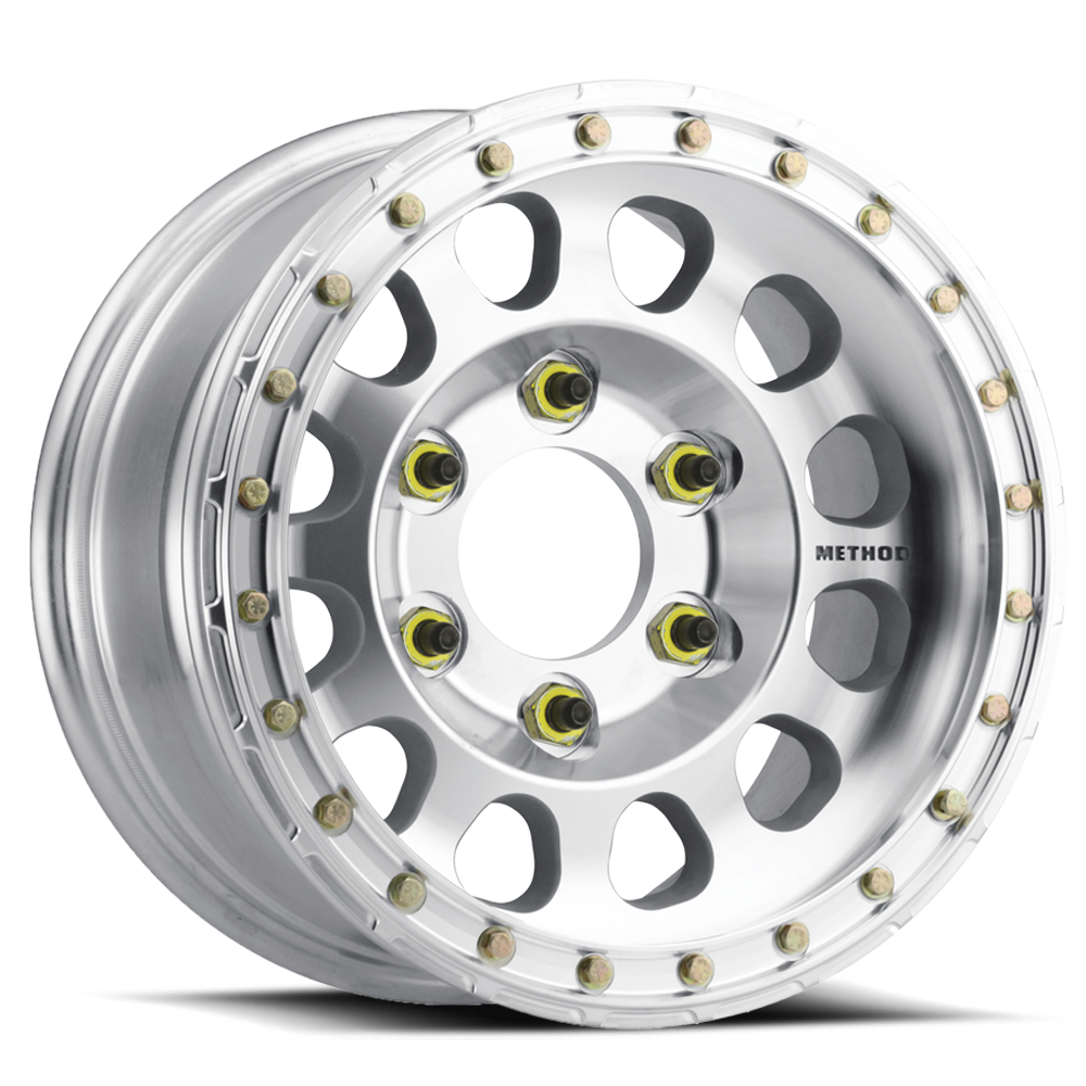 Aluminum 15x8 Beadlock MR103 Bolt Pattern 5 On 139.7 Offset -24 Lip Size 2.99 Raw Machined Method Race Wheels