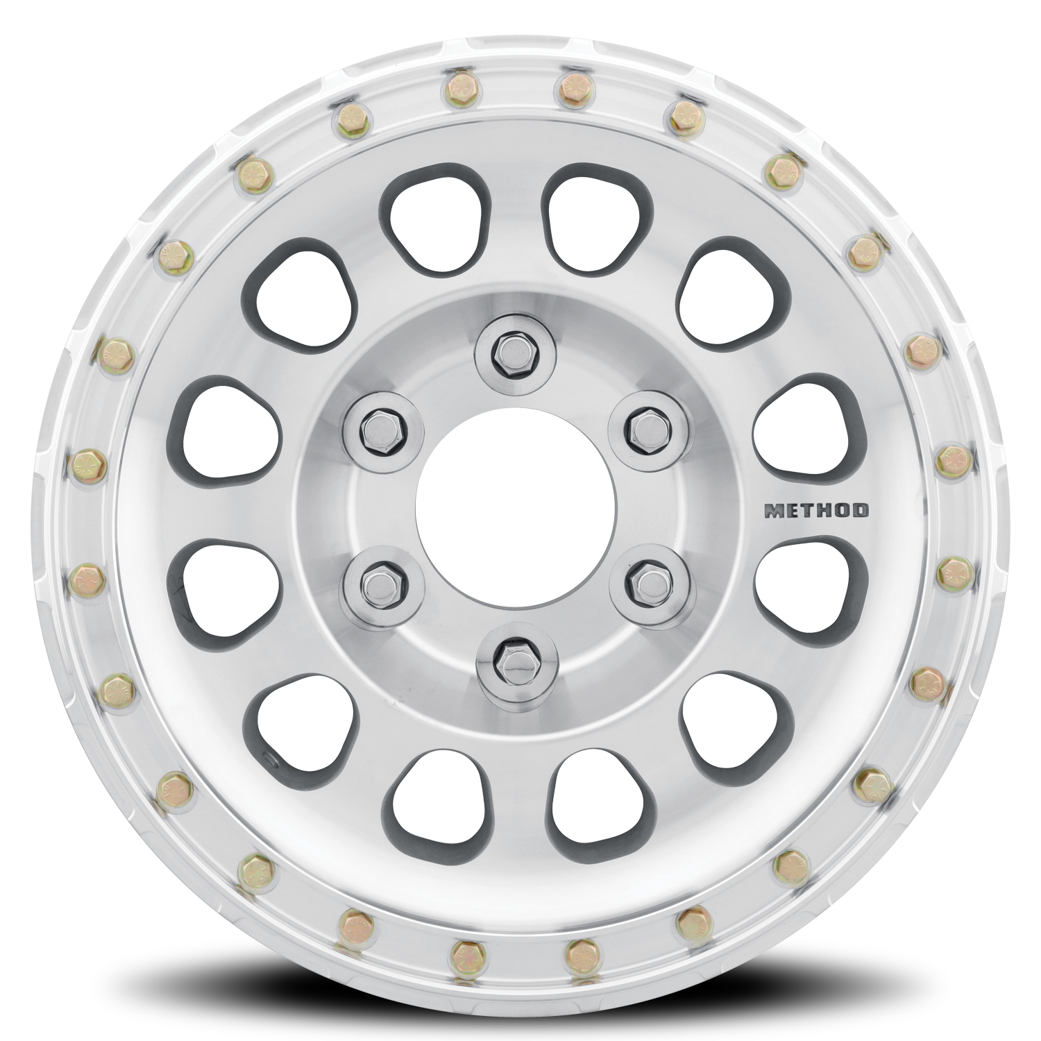 Aluminum 15x8 Beadlock MR103 Bolt Pattern 5 On 139.7 Offset -24 Lip Size 2.99 Raw Machined Method Race Wheels-1