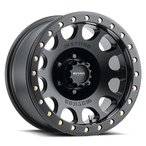 Aluminum 17x8.5 Beadlock MR105 Matte Black MB Method Race Wheels