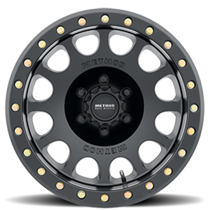 Aluminum 17x8.5 Beadlock MR105 Matte Black MB Method Race Wheels-1