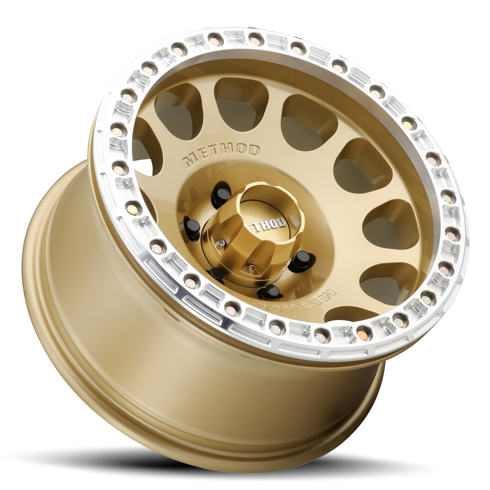 Aluminum 17x9 Beadlock MR105 Gold GD Method Race Wheels-1