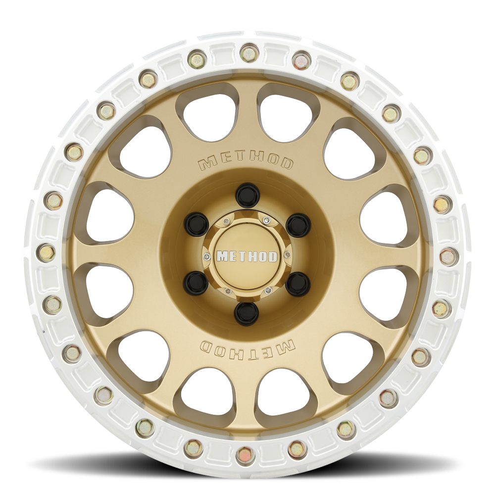 Aluminum 17x9 Beadlock MR105 Gold GD Method Race Wheels-2