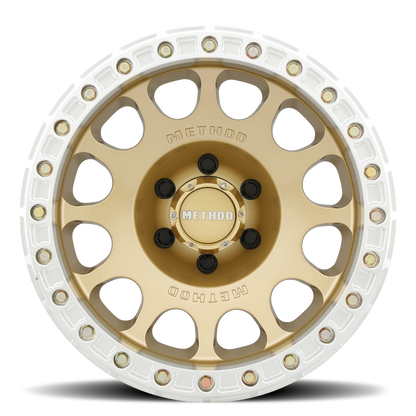 Aluminum 17x9 Beadlock MR105 Gold GD Method Race Wheels-2