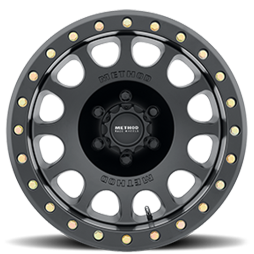 Aluminum 17x9 Beadlock MR105 Matte Black MB Method Race Wheels-5