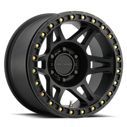 Aluminum 17x9 Beadlock MR106 Matte Black MB Method Race Wheels