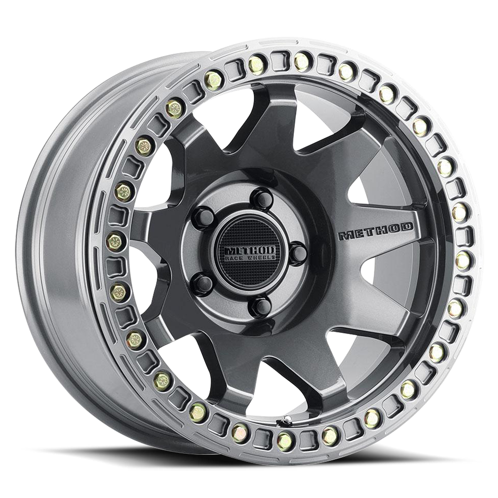 Aluminum 17x9 MR108 Gloss Titanium GY Method Race Wheels-6