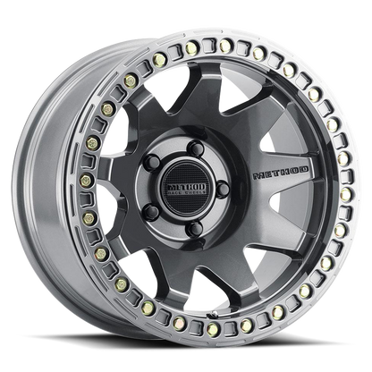 Aluminum 17x9 MR108 Gloss Titanium GY Method Race Wheels-6