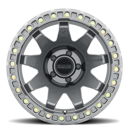 Aluminum 17x9 MR108 Gloss Titanium GY Method Race Wheels-7