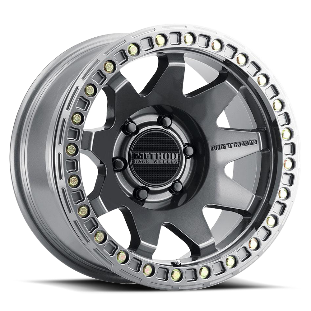 Aluminum 17x9 MR108 Gloss Titanium GY Method Race Wheels-3