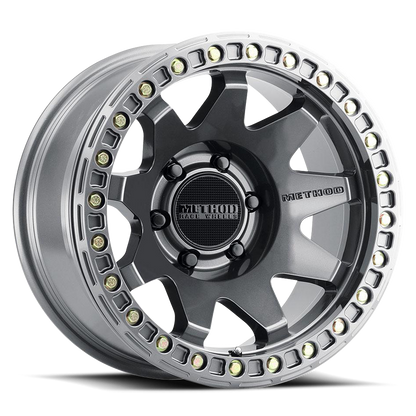 Aluminum 17x9 MR108 Gloss Titanium GY Method Race Wheels-3