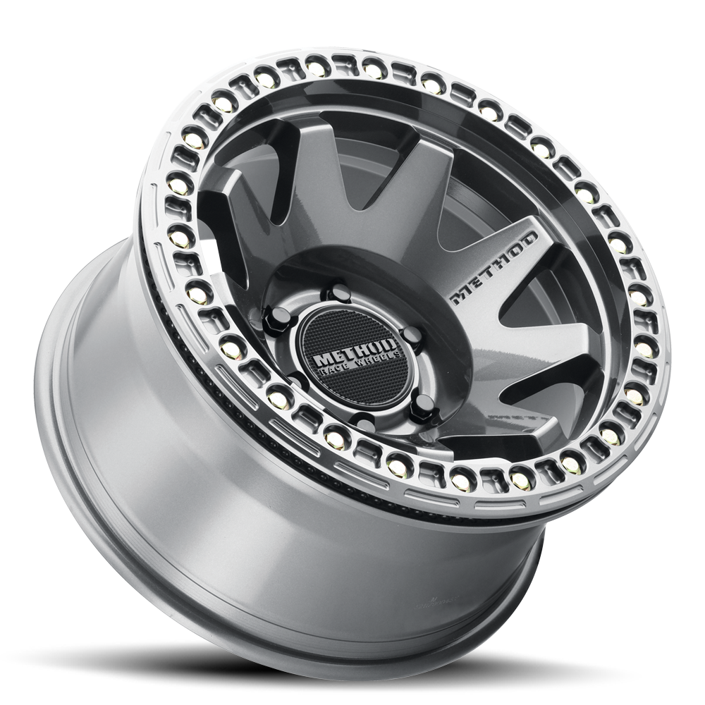 Aluminum 17x9 MR108 Gloss Titanium GY Method Race Wheels-4