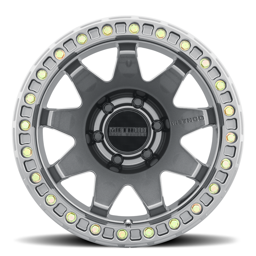 Aluminum 17x9 MR108 Gloss Titanium GY Method Race Wheels-5
