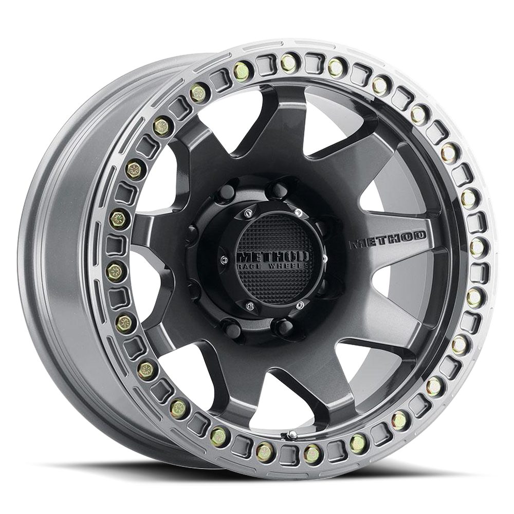 Aluminum 17x9 MR108 Gloss Titanium GY Method Race Wheels