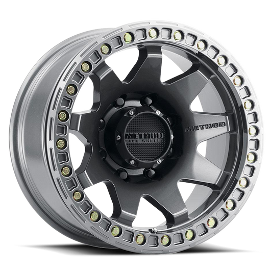 Aluminum 17x9 MR108 Gloss Titanium GY Method Race Wheels