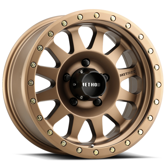 Aluminum 15x8 Double Standard MR304 Bolt Pattern 5 On 114.3 Offset -24 Lip Size 3.5 Bronze BRZ Method Race Wheels