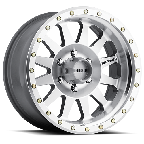 Aluminum 16x8 Double Standard MR304 Bolt Pattern 6 On 139.7 Offset 0 Lip Size 2.76 Machined SL Clear Coat Method Race Wheels