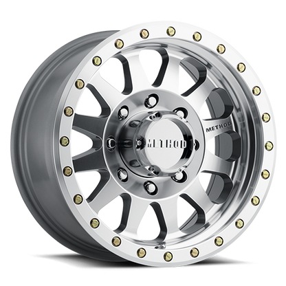 Aluminum 17x8.5 Double Standard MR304 Machined SL Clear Coat Method Race Wheels