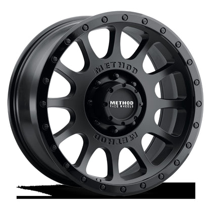 MR305 NV, 20x9, +18mm Offset, Matte Black Gloss Black Lip, Method Race Wheels-3