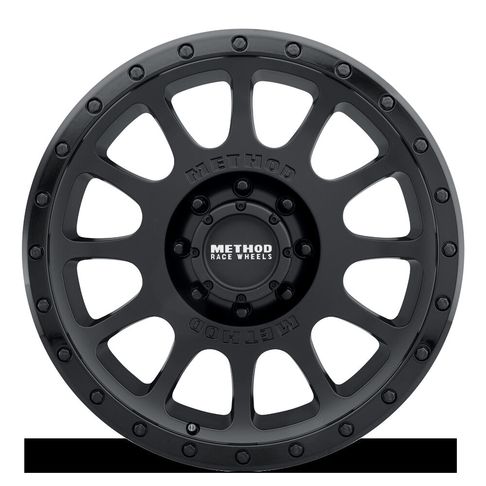 MR305 NV, 20x9, +18mm Offset, Matte Black Gloss Black Lip, Method Race Wheels
