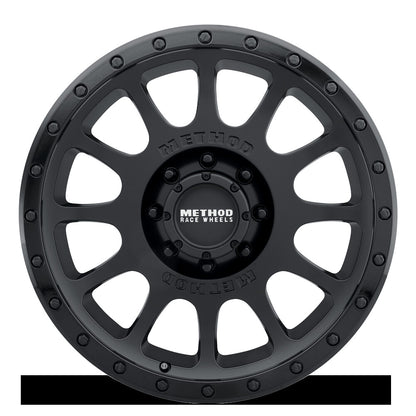 MR305 NV, 20x9, +18mm Offset, Matte Black Gloss Black Lip, Method Race Wheels